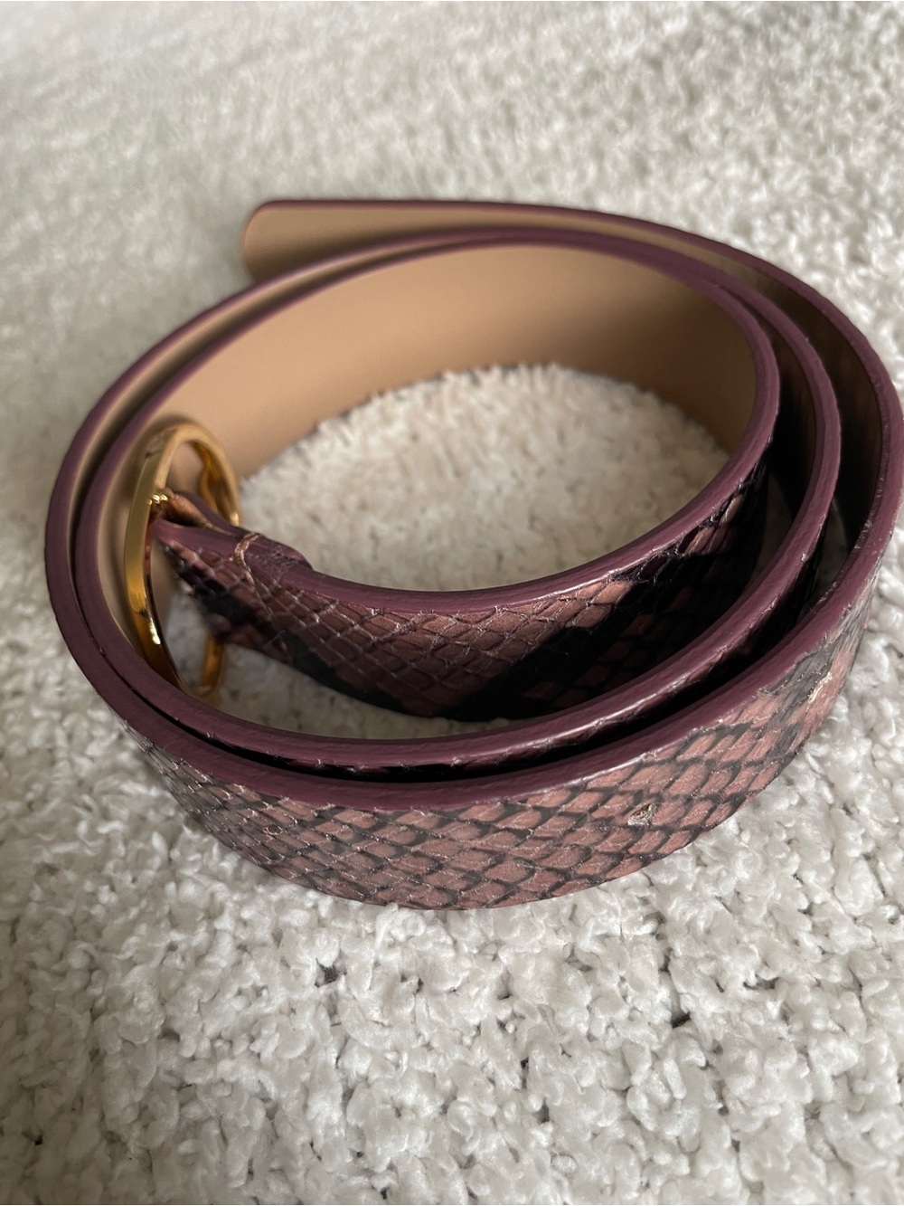 B-Low the Belt Women’s size Small Pink Python Leather belt